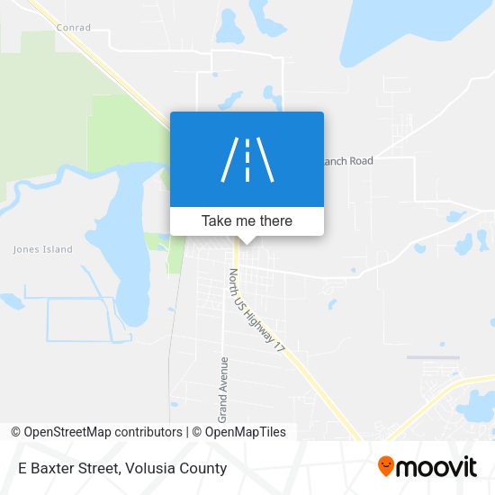 E Baxter Street map