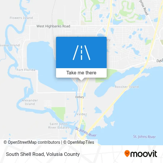 South Shell Road map