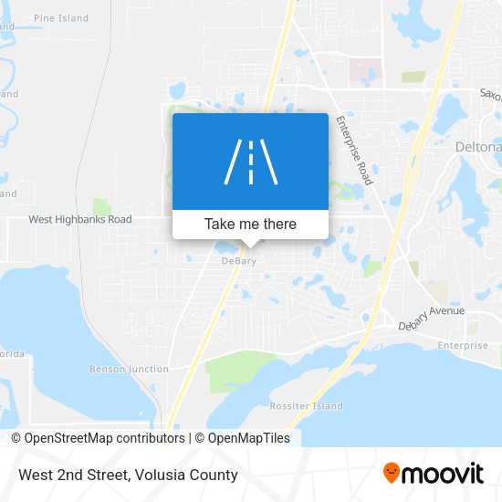 West 2nd Street map