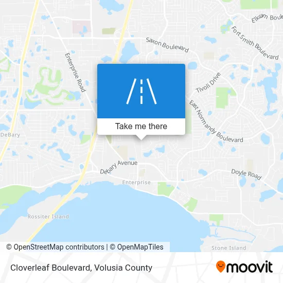 Cloverleaf Boulevard map