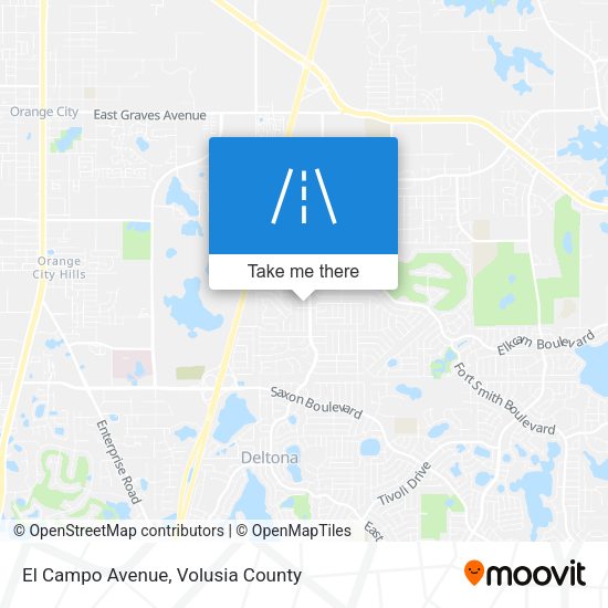 El Campo Avenue map