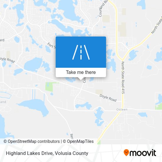 Highland Lakes Drive map