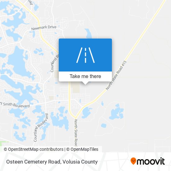 Osteen Cemetery Road map