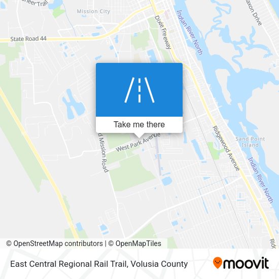 Mapa de East Central Regional Rail Trail