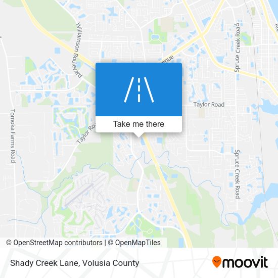 Shady Creek Lane map