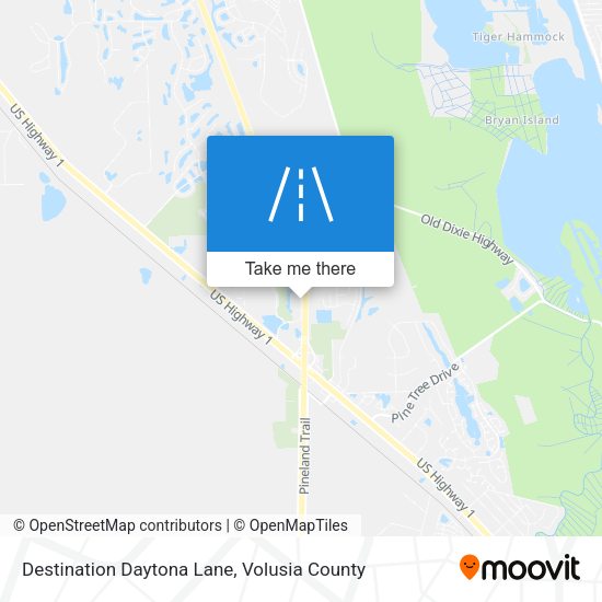 Destination Daytona Lane map