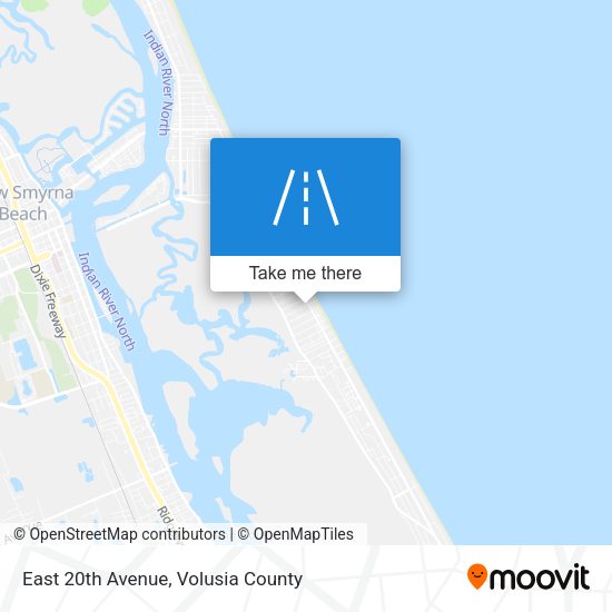 East 20th Avenue map