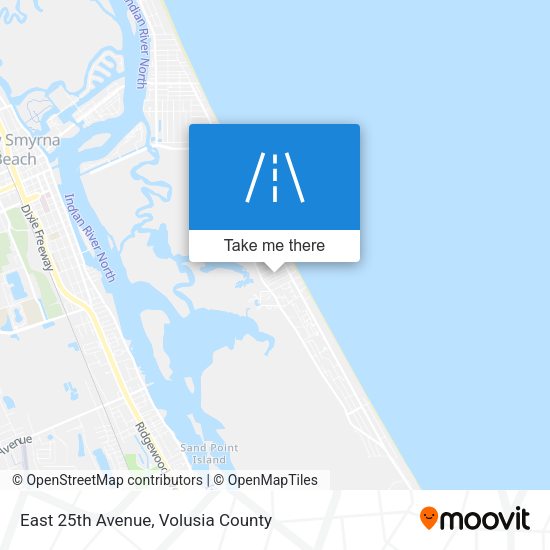 East 25th Avenue map