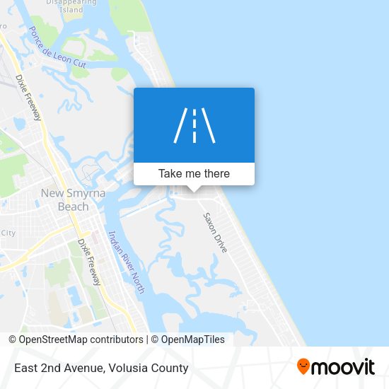 East 2nd Avenue map