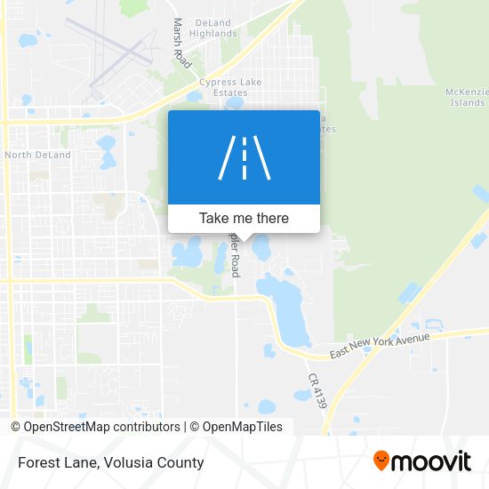 Mapa de Forest Lane