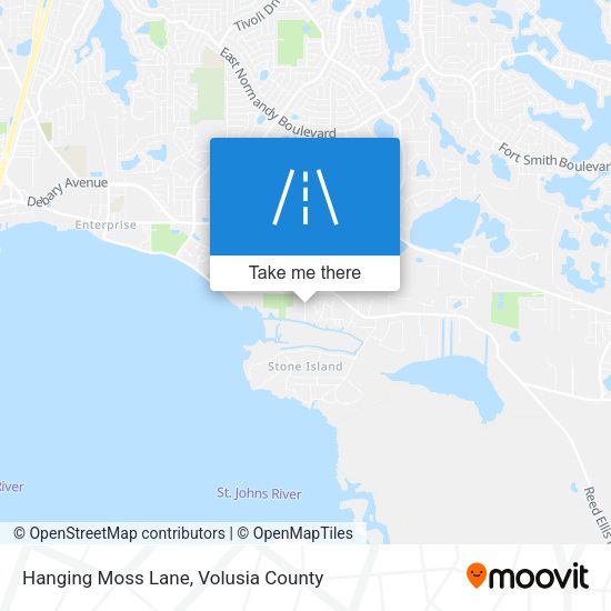 Hanging Moss Lane map
