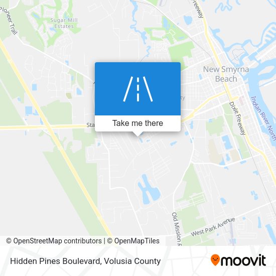 Hidden Pines Boulevard map