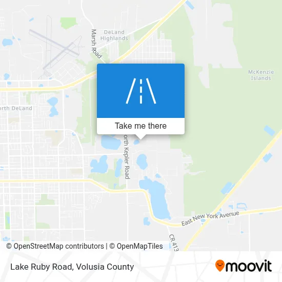 Lake Ruby Road map
