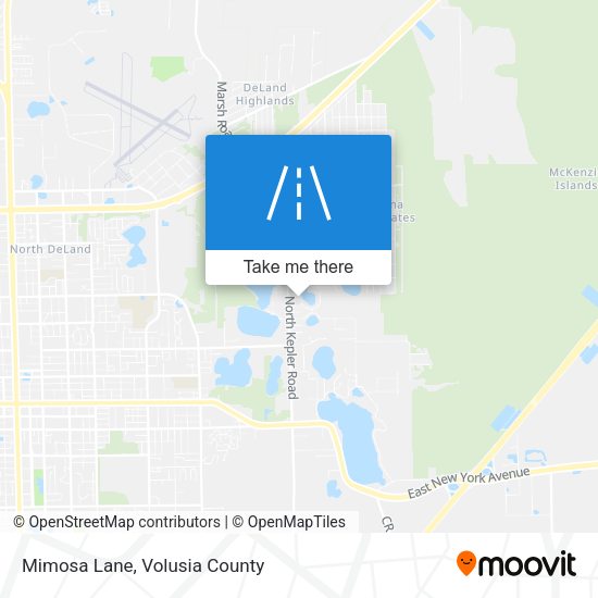 Mimosa Lane map