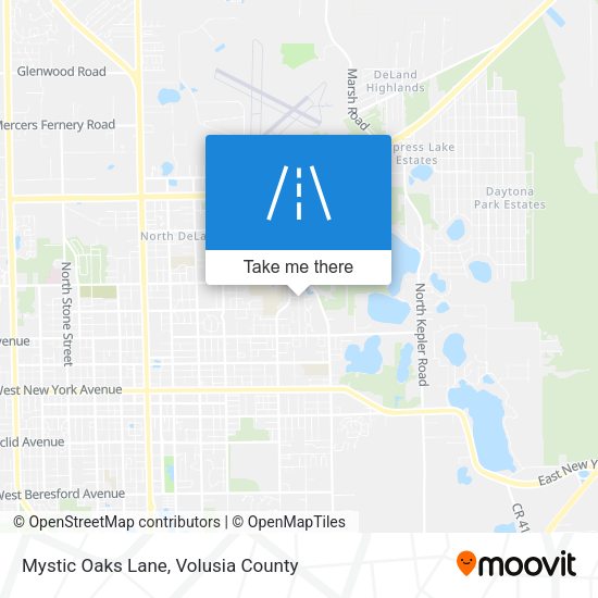 Mystic Oaks Lane map