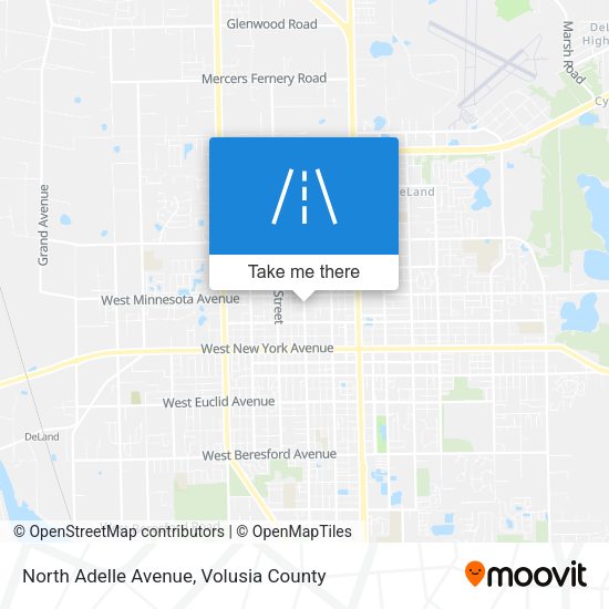 North Adelle Avenue map
