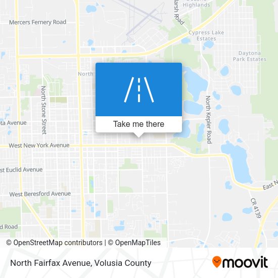 Mapa de North Fairfax Avenue