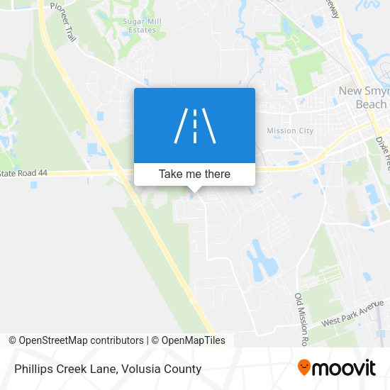 Phillips Creek Lane map