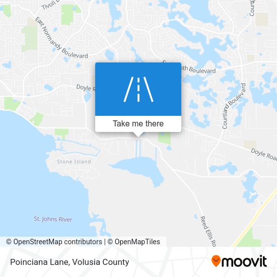 Poinciana Lane map