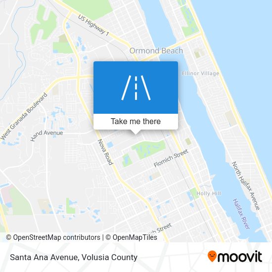Santa Ana Avenue map