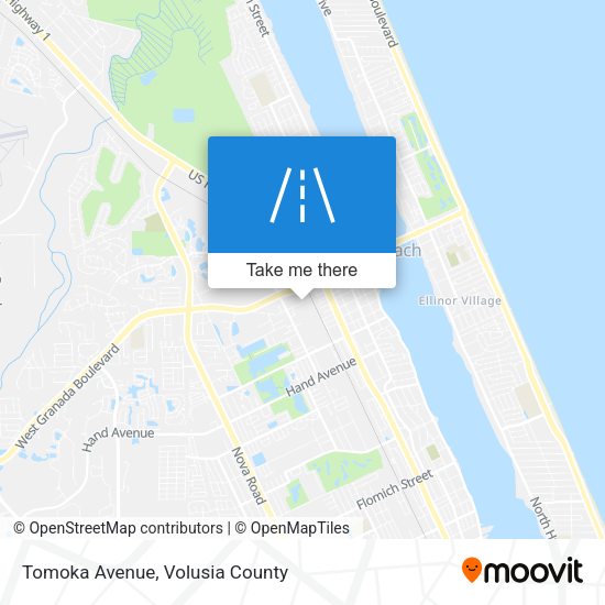 Tomoka Avenue map