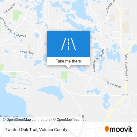Twisted Oak Trail map
