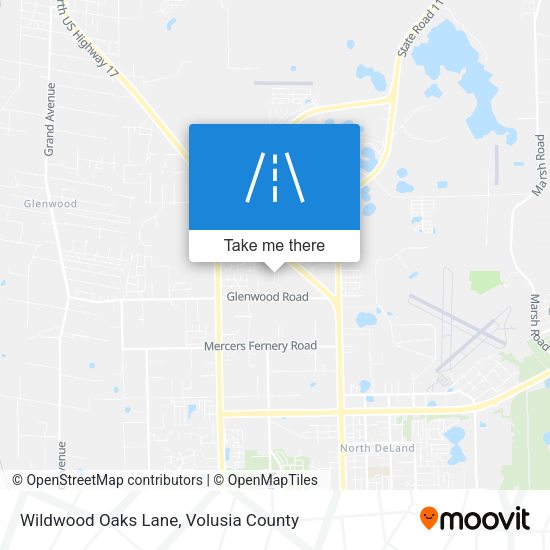 Mapa de Wildwood Oaks Lane
