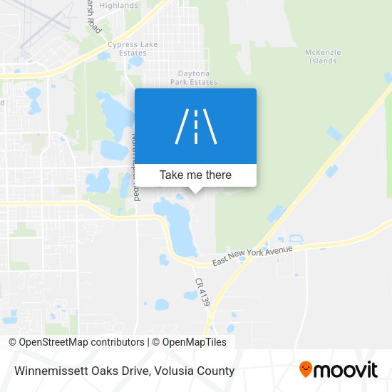 Winnemissett Oaks Drive map