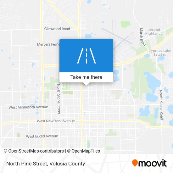 North Pine Street map