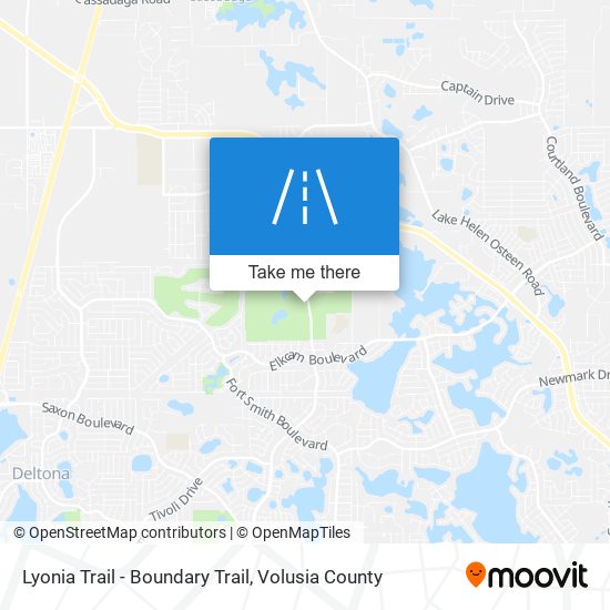 Lyonia Trail - Boundary Trail map