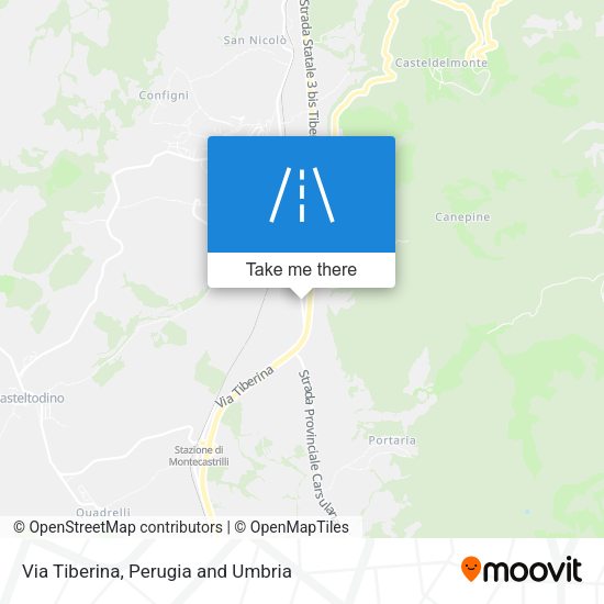 Via Tiberina map