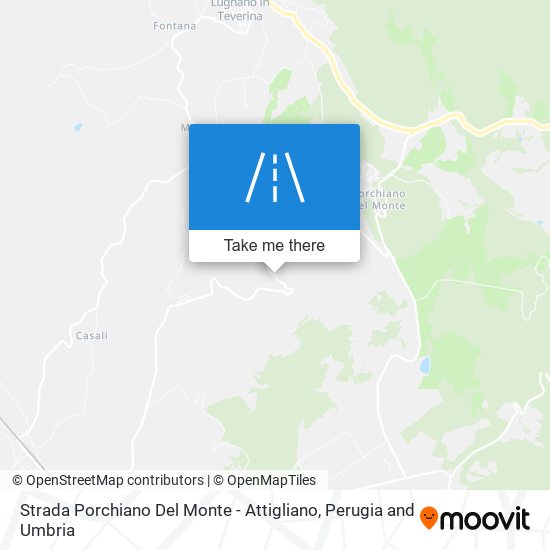 Strada Porchiano Del Monte - Attigliano map