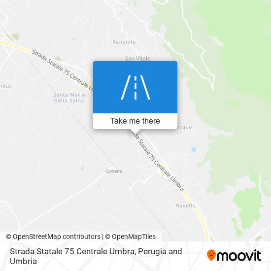 Strada Statale 75 Centrale Umbra map