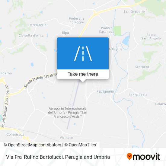 Via Fra' Rufino Bartolucci map
