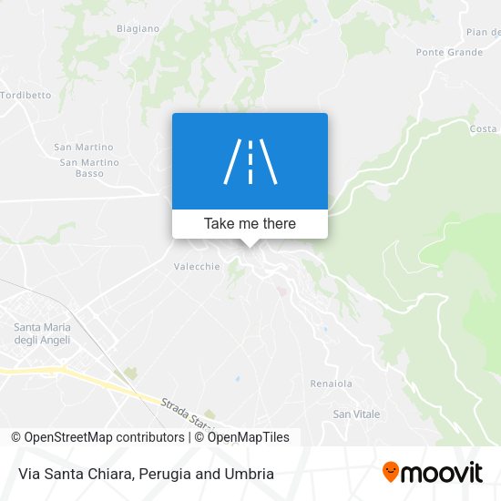 Via Santa Chiara map