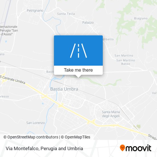 Via Montefalco map