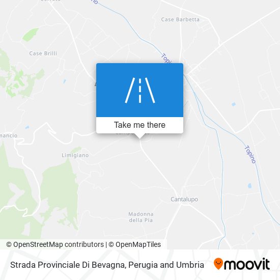 Strada Provinciale Di Bevagna map