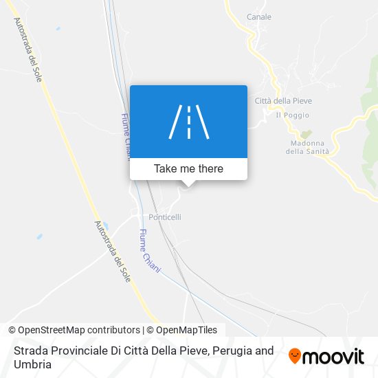 Strada Provinciale Di Città Della Pieve map