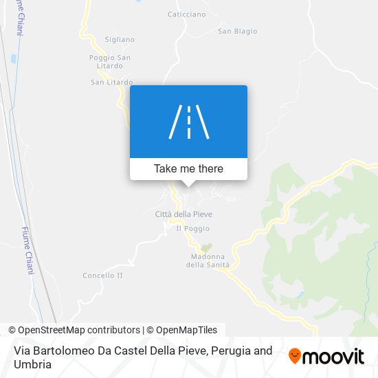 Via Bartolomeo Da Castel Della Pieve map
