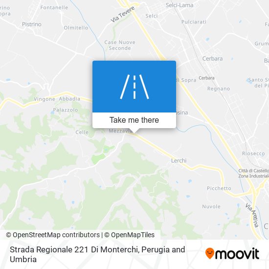 Strada Regionale 221 Di Monterchi map