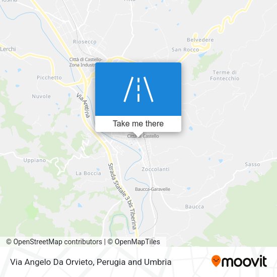 Via Angelo Da Orvieto map