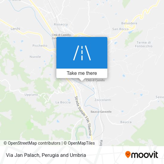 Via Jan Palach map