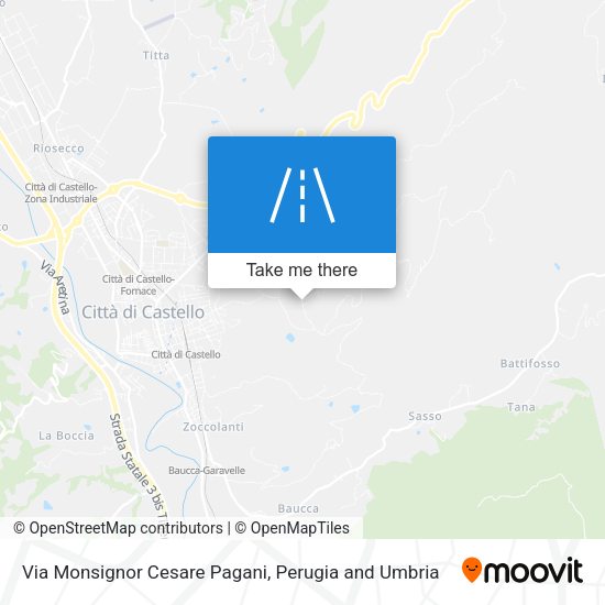 Via Monsignor Cesare Pagani map