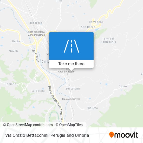 Via Orazio Bettacchini map