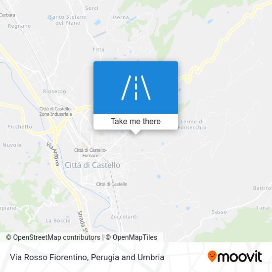 Via Rosso Fiorentino map