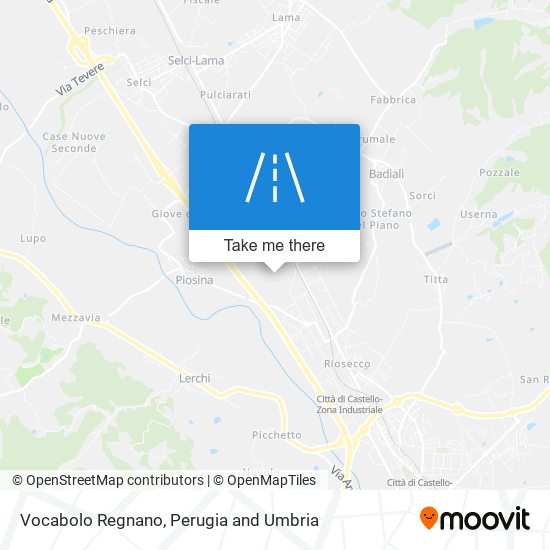 Vocabolo Regnano map