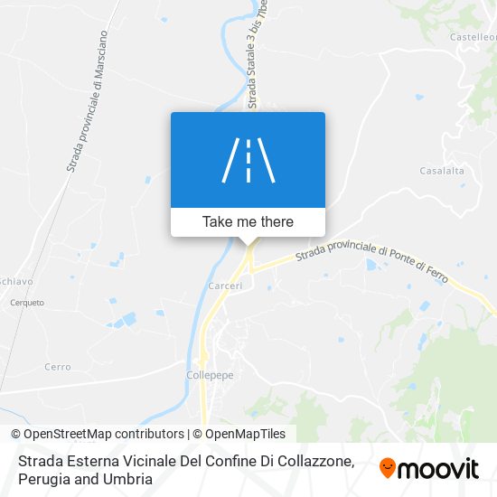 Strada Esterna Vicinale Del Confine Di Collazzone map