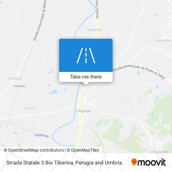 Strada Statale 3 Bis Tiberina map