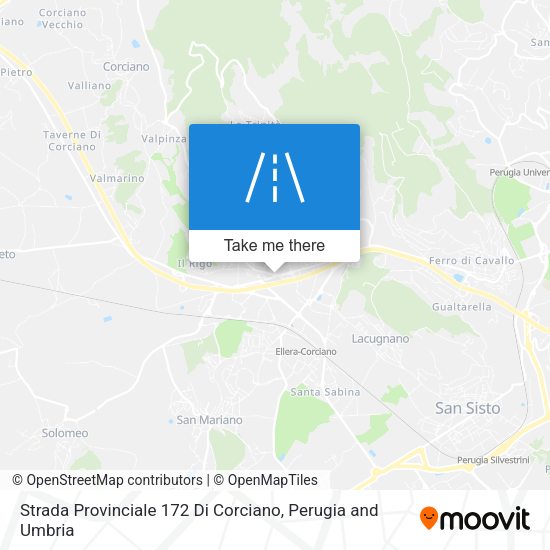 Strada Provinciale 172 Di Corciano map
