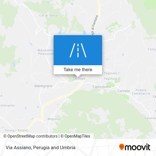Via Assiano map
